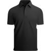 image:imageAlex Vando Mens Golf Polo Shirt Lightweight Textured 4Way Stretch Performance Polo with Mesh SideBlack