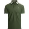 image:imageAlex Vando Mens Golf Polo Shirt Short Sleeve  Performance Stretch Nylon Pique Polo Shirts for Golf Sports amp Casual WearArmy