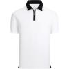 image:imageAlex Vando Mens Golf Shirt Quick Dry Stretch Performance Zip Short Sleeve Polo ShirtWhite