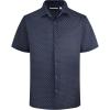 image:imageAlex Vando Mens Print Button Down Shirts Short Sleeve Business Casual Dress ShirtNavy Sail