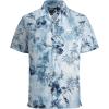 image:imageAlex Vando Mens Seersucker Print Button Down Short Sleeve Summer Beach ShirtsBlue W Navy Flower
