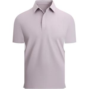 image:imageAlex Vando Mens Golf Polo Shirt Lightweight Textured 4Way Stretch Performance Polo with Mesh SidePurple