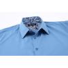 image:imageAlex Vando Mens Cotton Stretch Dress Shirt Regular Fit Fashion Paisley Contrast Button Down ShirtsDusty Blue