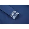 image:imageAlex Vando Mens Cotton Stretch Dress Shirt Regular Fit Fashion Paisley Contrast Button Down ShirtsNavy