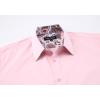 image:imageAlex Vando Mens Cotton Stretch Dress Shirt Regular Fit Fashion Paisley Contrast Button Down ShirtsPink