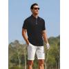 image:imageAlex Vando Mens Golf Shirts Moisture Wicking QuickDry Short Sleeve Performance Dry Fit Active Men Polo ShirtsBlack