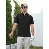 image:imageAlex Vando Mens Golf Shirts Moisture Wicking QuickDry Short Sleeve Performance Dry Fit Active Men Polo ShirtsBlack