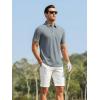 image:imageAlex Vando Mens Golf Shirts Moisture Wicking QuickDry Short Sleeve Performance Dry Fit Active Men Polo ShirtsGrey