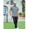 image:imageAlex Vando Mens Golf Shirts Moisture Wicking QuickDry Short Sleeve Performance Dry Fit Active Men Polo ShirtsGrey