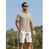 image:imageAlex Vando Mens Golf Shirts Moisture Wicking QuickDry Short Sleeve Performance Dry Fit Active Men Polo ShirtsKhaki