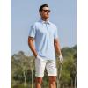 image:imageAlex Vando Mens Golf Shirts Moisture Wicking QuickDry Short Sleeve Performance Dry Fit Active Men Polo ShirtsLtblue