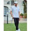 image:imageAlex Vando Mens Golf Shirts Moisture Wicking QuickDry Short Sleeve Performance Dry Fit Active Men Polo ShirtsLtblue