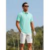 image:imageAlex Vando Mens Golf Shirts Moisture Wicking QuickDry Short Sleeve Performance Dry Fit Active Men Polo ShirtsTurquoise