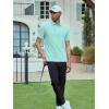 image:imageAlex Vando Mens Golf Shirts Moisture Wicking QuickDry Short Sleeve Performance Dry Fit Active Men Polo ShirtsTurquoise