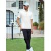 image:imageAlex Vando Mens Golf Shirts Moisture Wicking QuickDry Short Sleeve Performance Dry Fit Active Men Polo ShirtsWhite