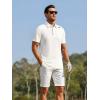 image:imageAlex Vando Mens Golf Shirts Moisture Wicking QuickDry Short Sleeve Performance Dry Fit Active Men Polo ShirtsWhite