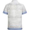 image:imageAlex Vando Mens Linen Blend Short Sleeve Shirt Vintage Printed Beach Button Down Resort Vacation Casual ShirtsBeige Mountain