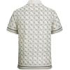 image:imageAlex Vando Mens Linen Blend Short Sleeve Shirt Vintage Printed Beach Button Down Resort Vacation Casual ShirtsBeige Weave