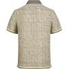 image:imageAlex Vando Mens Linen Blend Short Sleeve Shirt Vintage Printed Beach Button Down Resort Vacation Casual ShirtsKhaki Maze