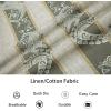 image:imageAlex Vando Mens Linen Blend Short Sleeve Shirt Vintage Printed Beach Button Down Resort Vacation Casual ShirtsKhaki Paisley