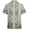 image:imageAlex Vando Mens Linen Blend Short Sleeve Shirt Vintage Printed Beach Button Down Resort Vacation Casual ShirtsKhaki Paisley