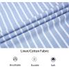 image:imageAlex Vando Mens Linen Short Sleeve Casual Button Down Shirt for Men Beach Wedding ShirtsBlue