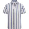 image:imageAlex Vando Mens Linen Short Sleeve Casual Button Down Shirt for Men Beach Wedding ShirtsBlueyellow