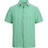 image:imageAlex Vando Mens Linen Short Sleeve Casual Button Down Shirt for Men Beach Wedding ShirtsGreen
