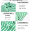 image:imageAlex Vando Mens Linen Short Sleeve Casual Button Down Shirt for Men Beach Wedding ShirtsGreen