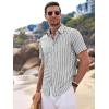 image:imageAlex Vando Mens Linen Short Sleeve Casual Button Down Shirt for Men Beach Wedding ShirtsGrey
