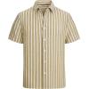 image:imageAlex Vando Mens Linen Short Sleeve Casual Button Down Shirt for Men Beach Wedding ShirtsKhaki