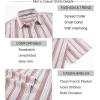 image:imageAlex Vando Mens Linen Short Sleeve Casual Button Down Shirt for Men Beach Wedding ShirtsRedwhite