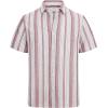 image:imageAlex Vando Mens Linen Short Sleeve Casual Button Down Shirt for Men Beach Wedding ShirtsRedwhite