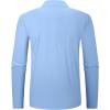 image:imageAlex Vando Mens Long Sleeve Zipper Golf Shirts Color Block Texture Polo Shirt for MenBlue 171