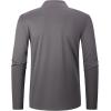 image:imageAlex Vando Mens Long Sleeve Zipper Golf Shirts Color Block Texture Polo Shirt for MenDark Grey 171