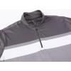 image:imageAlex Vando Mens Long Sleeve Zipper Golf Shirts Color Block Texture Polo Shirt for MenDark Grey 171