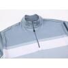 image:imageAlex Vando Mens Long Sleeve Zipper Golf Shirts Color Block Texture Polo Shirt for MenDusty Blue 171