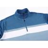 image:imageAlex Vando Mens Long Sleeve Zipper Golf Shirts Color Block Texture Polo Shirt for MenNavy 171