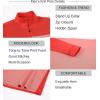 image:imageAlex Vando Mens Long Sleeve Zipper Golf Shirts Color Block Texture Polo Shirt for MenRed 171