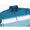 image:imageAlex Vando Mens Long Sleeve Zipper Golf Shirts Color Block Texture Polo Shirt for MenTeal 171