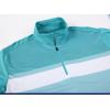 image:imageAlex Vando Mens Long Sleeve Zipper Golf Shirts Color Block Texture Polo Shirt for MenTurquoise 171