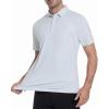 image:imageAlex Vando Mens Printed Golf Shirt Cooling Performance Short Sleeve Stretch Dress Polo Shirts MenBlue Circle
