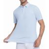 image:imageAlex Vando Mens Printed Golf Shirt Cooling Performance Short Sleeve Stretch Dress Polo Shirts MenBlue Diamond