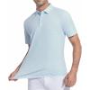 image:imageAlex Vando Mens Printed Golf Shirt Cooling Performance Short Sleeve Stretch Dress Polo Shirts MenBlue Dots