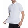 image:imageAlex Vando Mens Printed Golf Shirt Cooling Performance Short Sleeve Stretch Dress Polo Shirts MenBlue Four Dots