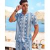 image:imageAlex Vando Mens Waffle Knit 2Piece Set Short Sleeve Camp Collar Shirt amp Drawstring Shorts Casual Summer OutfitBlue Diamond