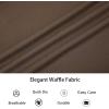 image:imageAlex Vando Mens Waffle Knit 2Piece Set Short Sleeve Camp Collar Shirt amp Drawstring Shorts Casual Summer OutfitBrown