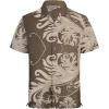 image:imageAlex Vando Mens Waffle Knit 2Piece Set Short Sleeve Camp Collar Shirt amp Drawstring Shorts Casual Summer OutfitBrown Leaf