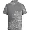 image:imageAlex Vando Mens Waffle Knit 2Piece Set Short Sleeve Camp Collar Shirt amp Drawstring Shorts Casual Summer OutfitGrey Paisley