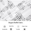 image:imageAlex Vando Mens Waffle Knit 2Piece Set Short Sleeve Camp Collar Shirt amp Drawstring Shorts Casual Summer OutfitWhite Line